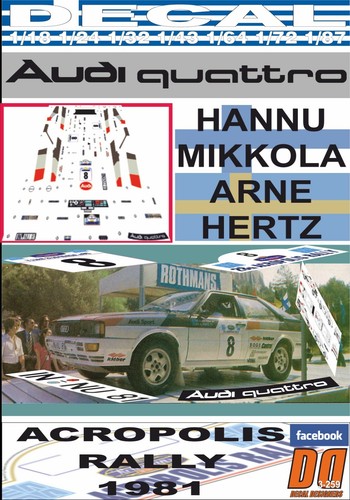 Decal audi quattro hannu - audi,