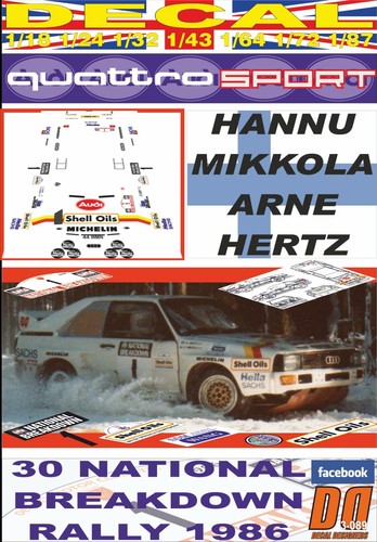 Decal audi quattro - audi, sport